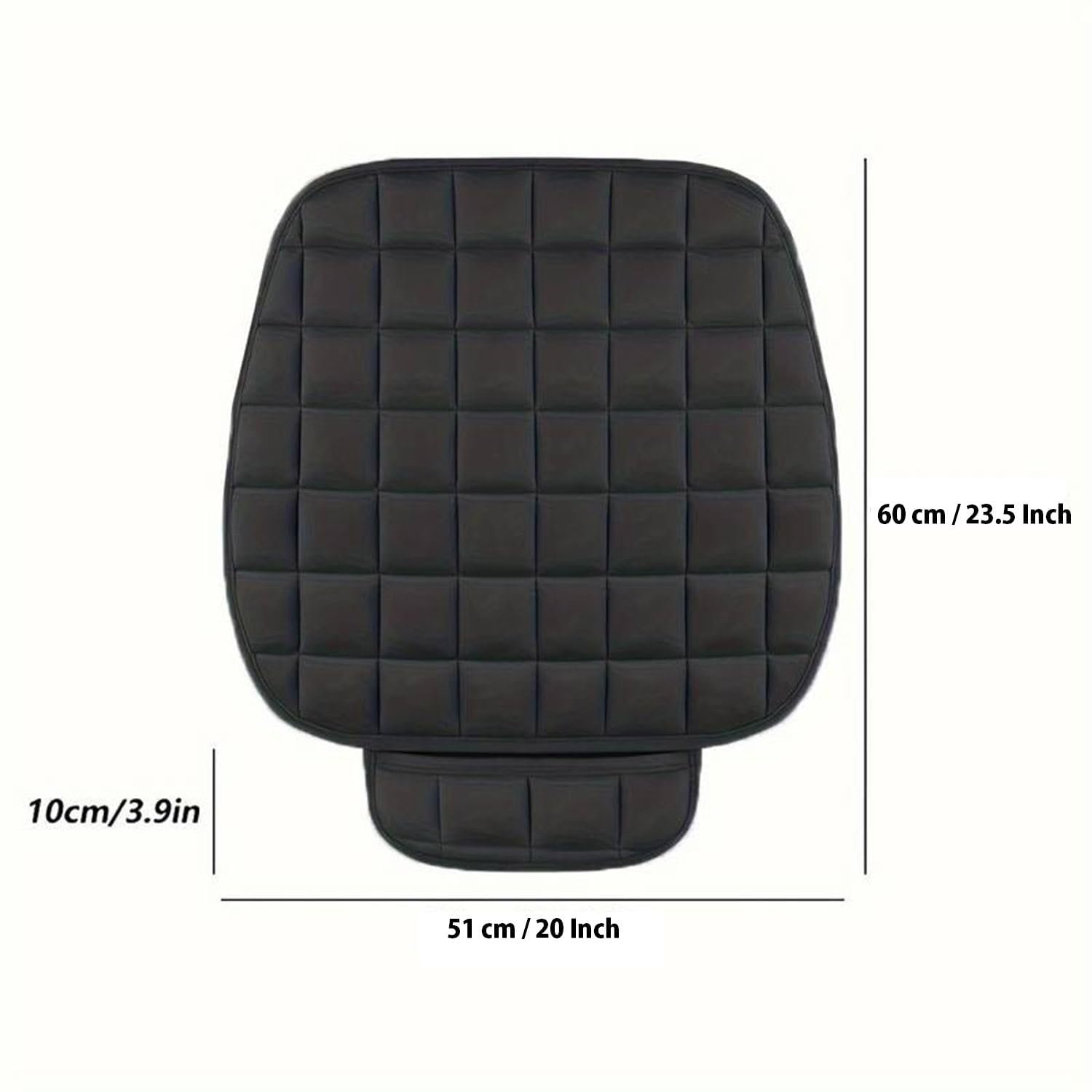 HEEZOX Breathable Car Seat Cover Cushion, Black, 60×50 cm, 1Pc - Image 3