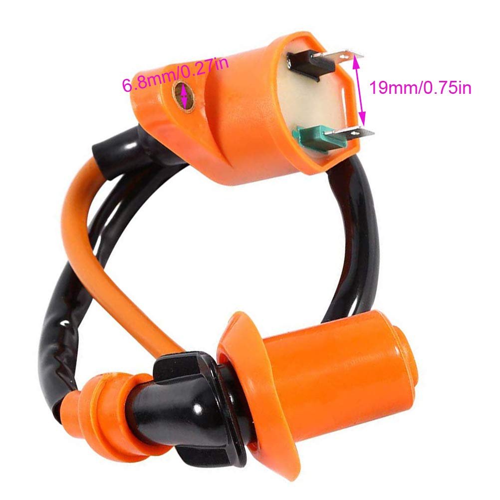 High Performance Racing Ignition Coil for GY6 50cc 150cc 125cc ATV Moped Scooter Parts with 6 Pin CDI 3 Electrode Spark Plug - Scooter Ignition Coil Moped Performance Parts by - Image 4