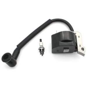 Ignition Coil With Spark Plug BM6A For Troy-Bilt TB2BP TB320BV TB15CS Bolens BL100 BL150 Yard Machines Y700 Y700VP Y765 Craftman 316794790 316794791 Parts# 753-04324