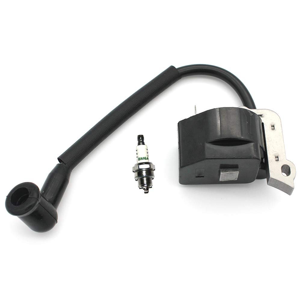 Ignition Coil With Spark Plug BM6A For Troy-Bilt TB2BP TB320BV TB15CS Bolens BL100 BL150 Yard Machines Y700 Y700VP Y765 Craftman 316794790 316794791 Parts# 753-04324