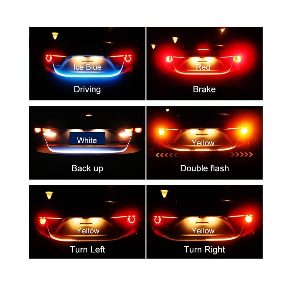 Stylish LED Trunk/Dicky/Diggi/Boot/Tail Light Strip with Brake Turn Signal Suitable for All Car & SUV - Image 2