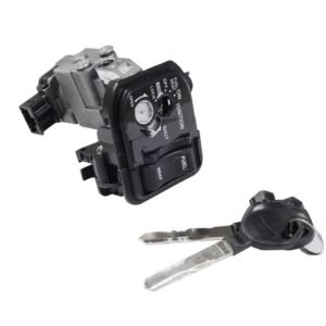 Deutsche Black Cylindrical Finish New Ignition Switch Starter Lock Compatible Honda Activa 6G 1_Way With Magnetic Shutter