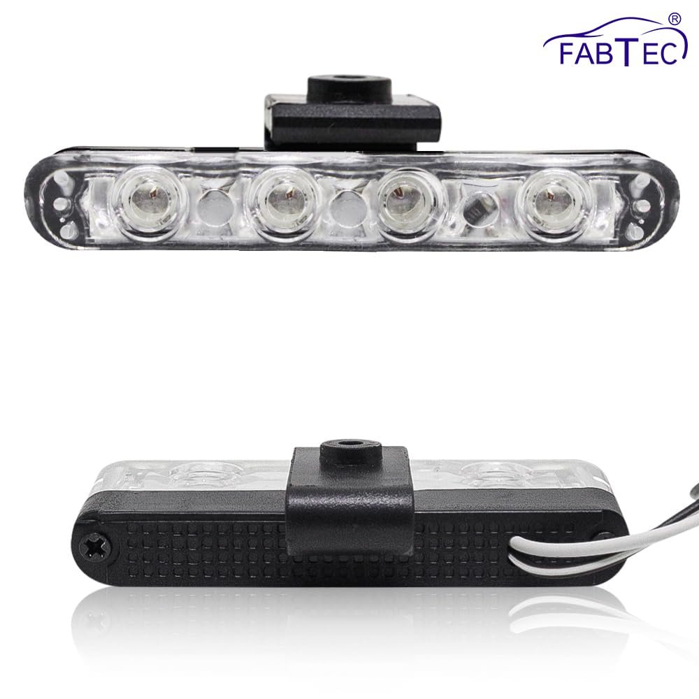 FABTEC Car Grill Red & Blue LED Daytime Running Light DRL Police Flasher Emergency Warning Strobe Light for Cars with Controller & Flashing Modes - Image 4