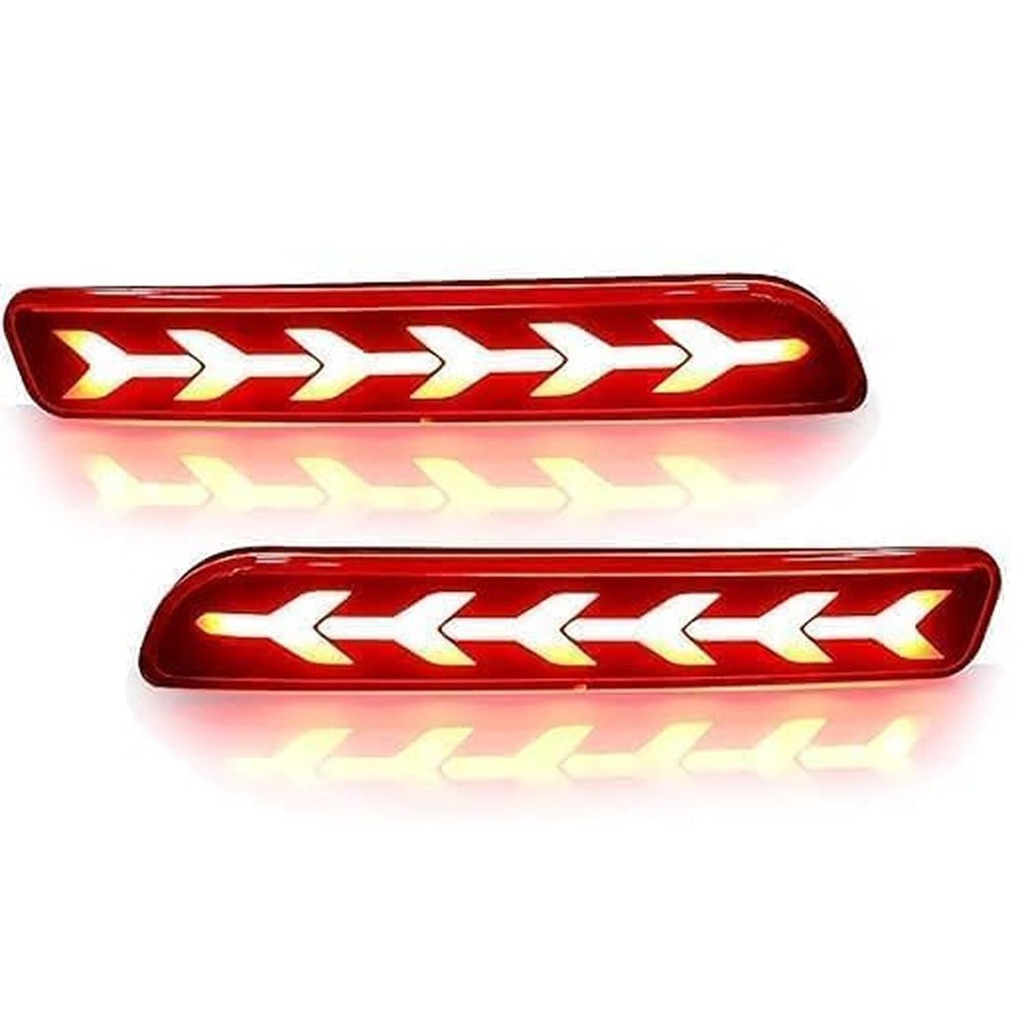 UBH LED Arrow Sequential Turn Signal Lights – Universal Flowing Amber Side Marker Indicator for Cars, SUVs, and Trucks (Pair)