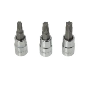 Taparia 1/4" Square Drive Torx Socket Bit Set (AT 25,30,40)-Precision Star Bits CNC Machined-Compatible Ratchets, Wrenches, Power Tools-S2 Steel Tips-Automotive Repair Tools for Garages, DIY
