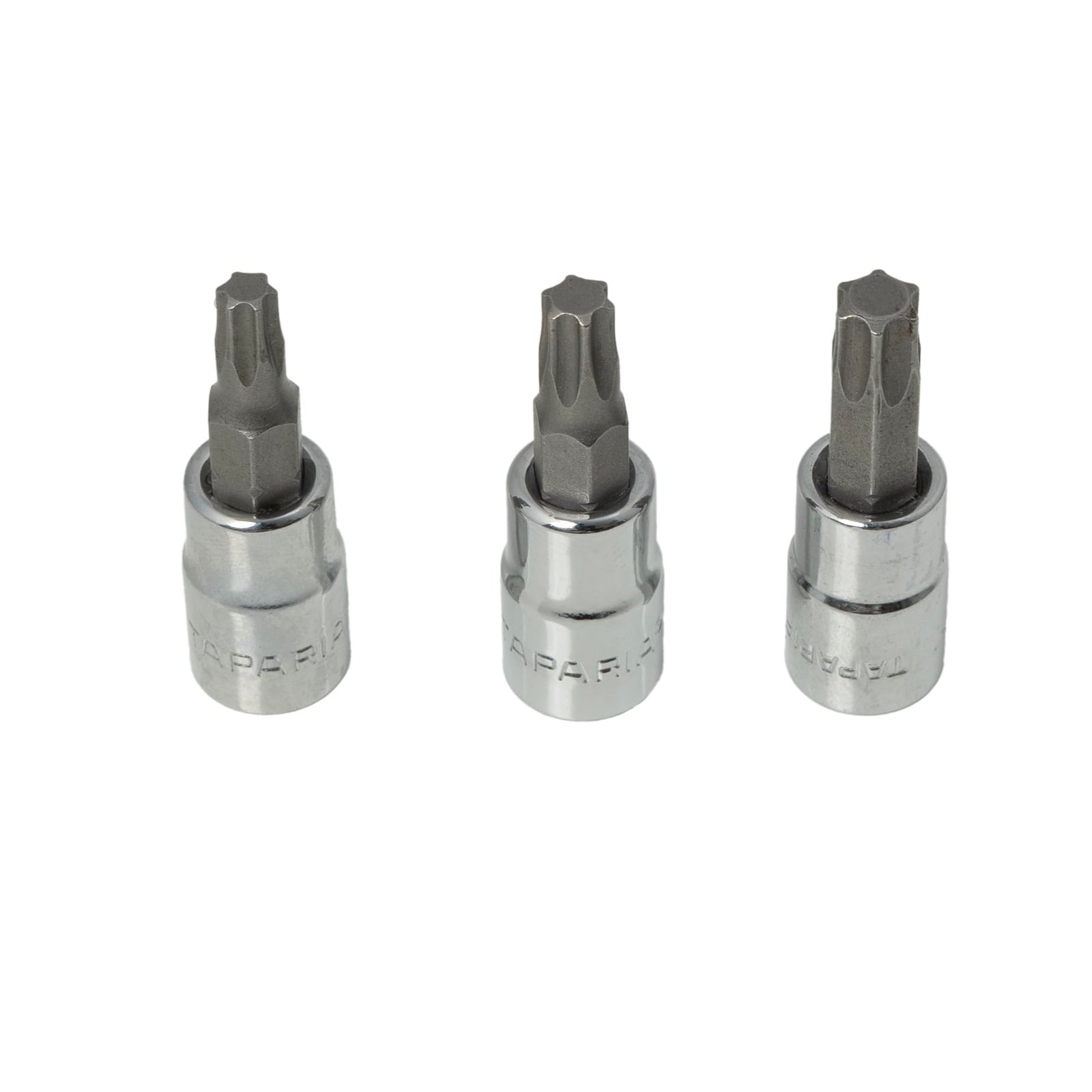 Taparia 1/4" Square Drive Torx Socket Bit Set (AT 25,30,40)-Precision Star Bits CNC Machined-Compatible Ratchets, Wrenches, Power Tools-S2 Steel Tips-Automotive Repair Tools for Garages, DIY