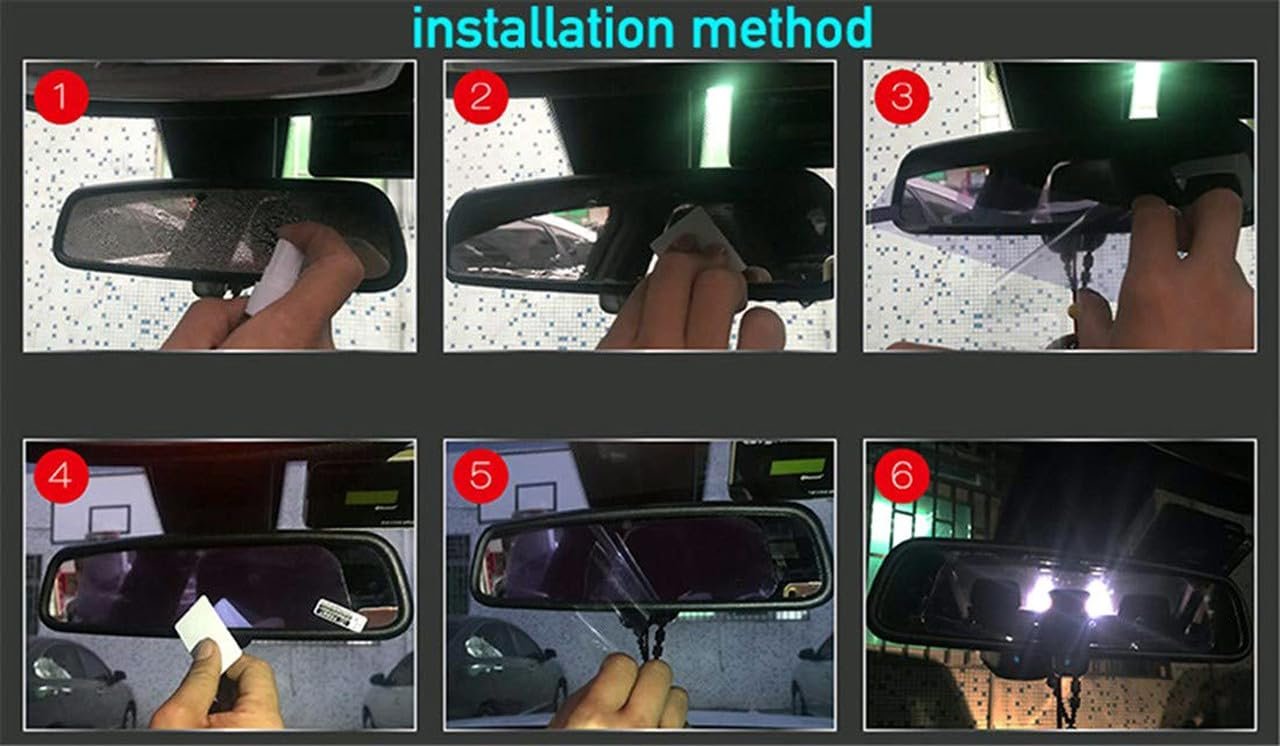 Car Rear View Mirror Anti-Glare Film Interior Rearview Mirror Anti Glare Membrane Anti-Scratch Sticker Safe Driving Protective Film For Hindustan Motors Contessa - Image 5