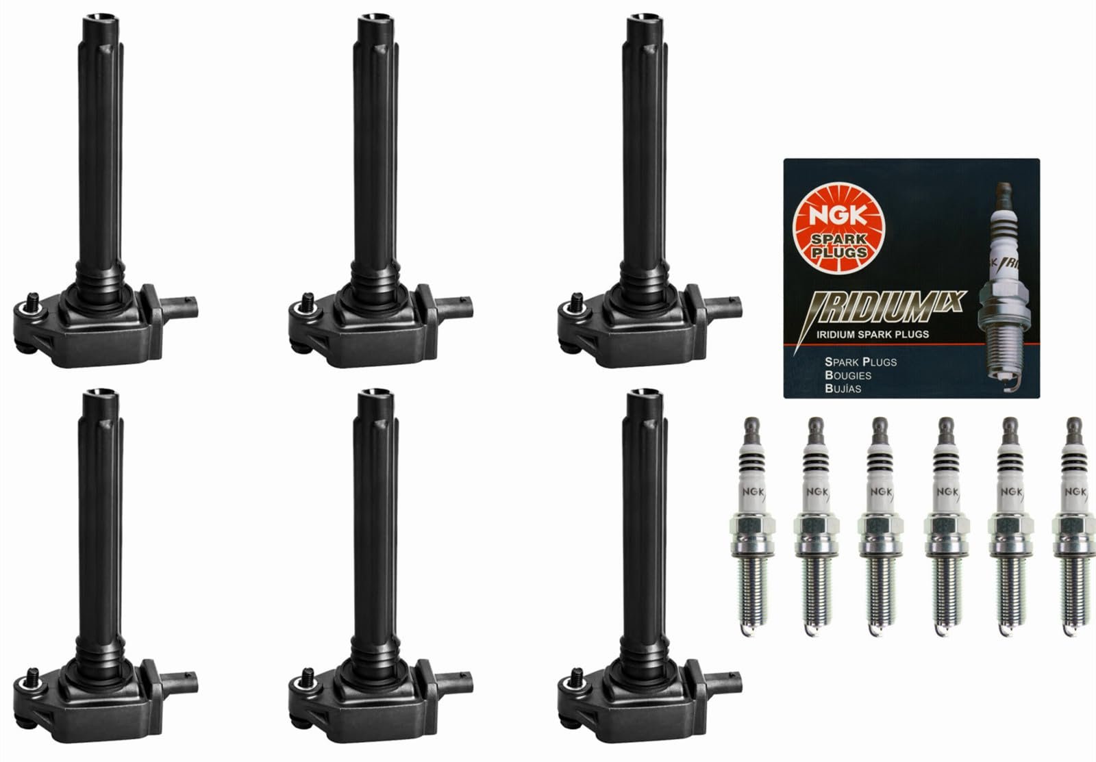 HIKARU PARTS 6pcs Ignition Coil Pack and spark plug Replacement for Dodge Chrysler Avenge Charger Durango RAM 1500 Town & Country Wrangler V6 2011-2020 0221504032, UF648, C1791