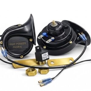High Power Wind Tone Horn Set, 12V Universal Snail Horn with Relay, Super Loud 110-115 dB, Waterproof, for Cars and Bikes