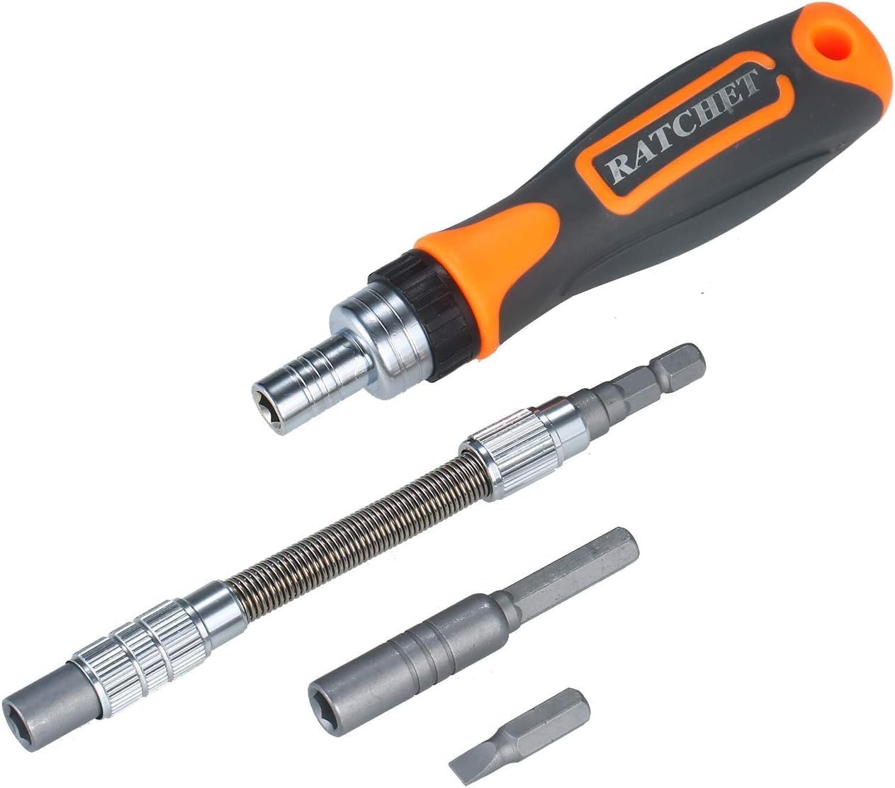 Novo 2025 38pc Precision Ratchet Screwdriver Bit Set Magnetic Screwdrivers Kit Electronics Repair Tool Kit with Flexible Shaft Extension Rod for Phone Laptop (NO-2880A), Multicolor - Image 5