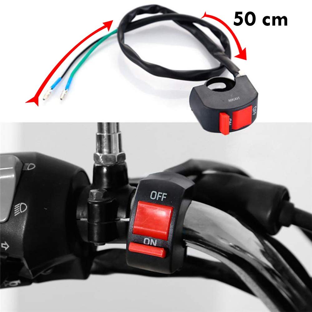 NIKAVI Bike Hazard Light Switch – Universal Double Control ON/OFF Handlebar Switch for Headlight, Fog Light, Indicator, Compatible with Activa, Vespa, Scooty, Access, Aprilla, TVS, Yamaha - Image 6