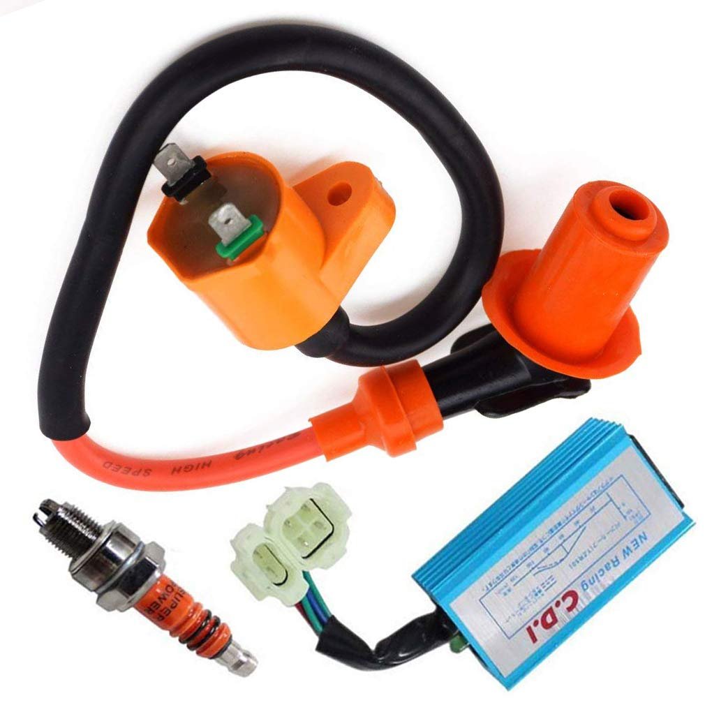 High Performance Racing Ignition Coil for GY6 50cc 150cc 125cc ATV Moped Scooter Parts with 6 Pin CDI 3 Electrode Spark Plug - Scooter Ignition Coil Moped Performance Parts by - Image 6