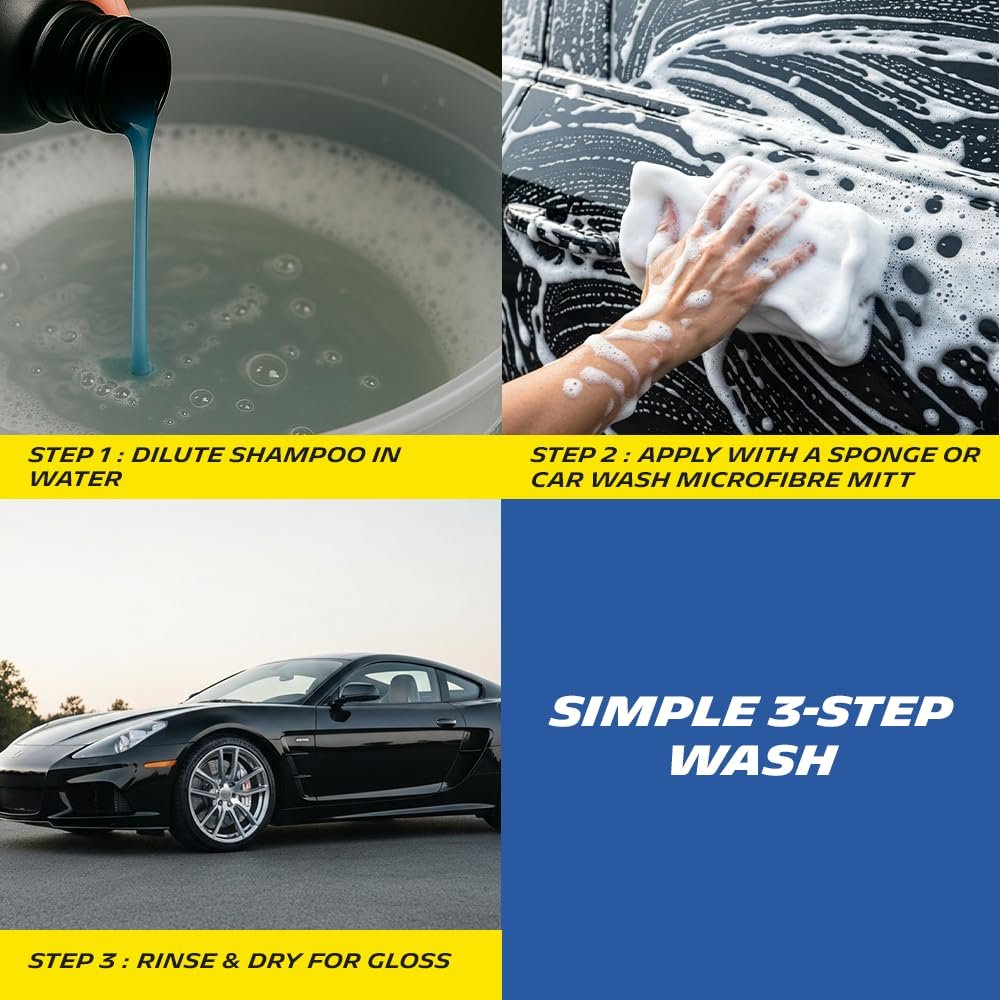 MICHELIN Car Shampoo 500ml | pH Balanced & Super Concentrated Formula for Bucket & Foam Cannon Wash | High Foam for Deep Cleaning | Removes Tough Dirt & Grime | Gentle on Paint & Clear Coat - Image 7