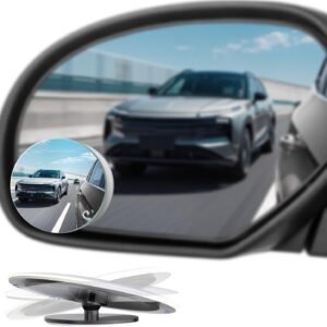 Automaze 360 Degree Car Wide Angle Round Convex Blind Spot rear Mirror for Cars/Bikes/Motorcycle (Set of 2, 3R-057)