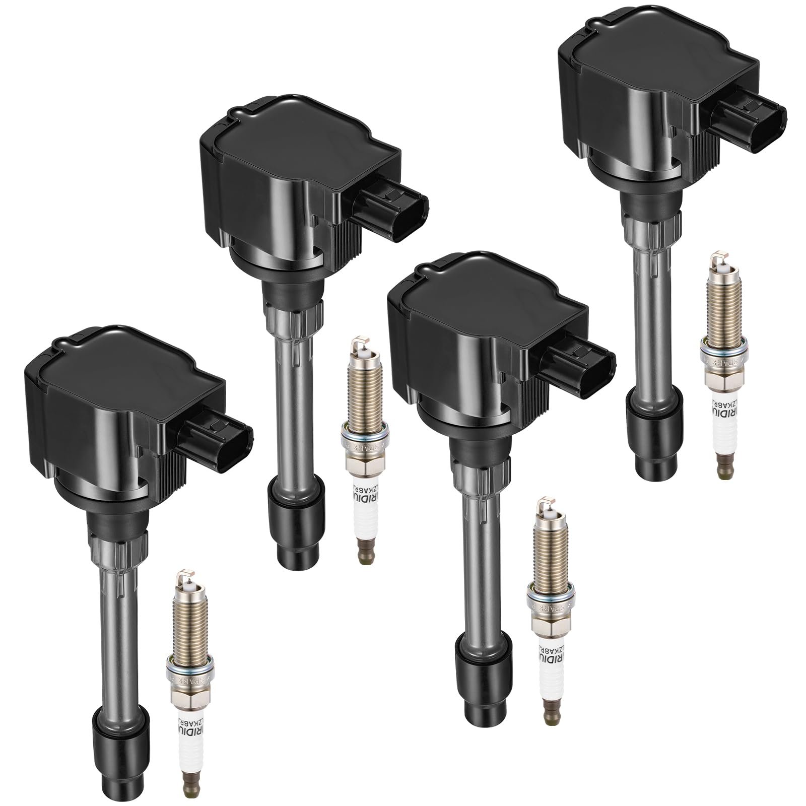 4 Ignition Coil Pack UF781 and 4 Iridium Spark Plug 95660 Compatible with Honda Civic CR-V l4 1.5L 2017 2018 2019 2020 2021 2022 Coil for 3052059B013 CM11122