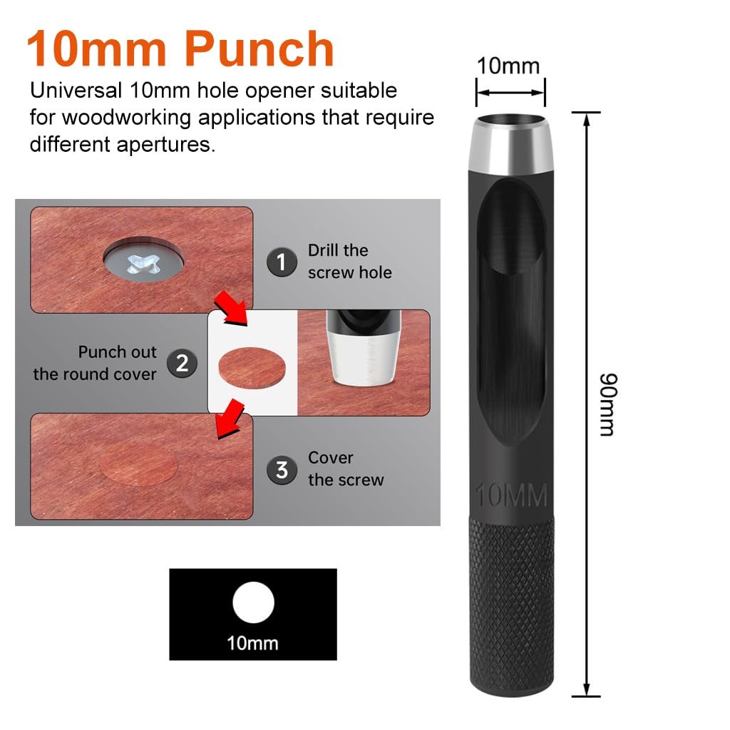 Serplex® 10Pcs Wood Countersink Drill Bit Set, 5Pcs Countersink Drill Bit - Image 5