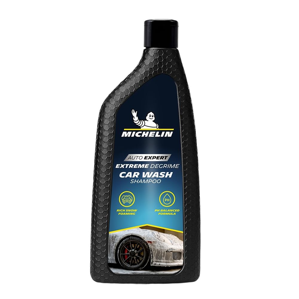 MICHELIN Car Shampoo 500ml | pH Balanced & Super Concentrated Formula for Bucket & Foam Cannon Wash | High Foam for Deep Cleaning | Removes Tough Dirt & Grime | Gentle on Paint & Clear Coat