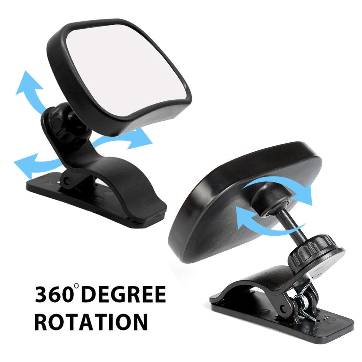 3Pcs Car Rear View Mirror Set, Large Mirror and Car Mirror, Includes Clip and Suction Cup Accessories for Installation, Useful for Monitoring Cargo Area and Rear Seat Passengers - Image 3