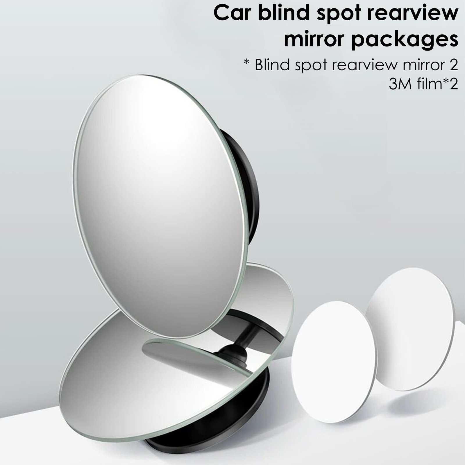 OTO2EYE Car Glass Mirror Blind Spot, 360° Mirror, Rear View Convex Mirror, Parking Mirror For Car Mirror Accessories Frameless Suitable All Cars and Bikes (Round 2-Pcs) - Image 6
