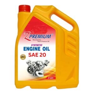 ZPremium SAE 20 Engine Oil High Performance Lubricant Thermal Stability Oxidation Resistance Wear Protection Fuel Efficiency Long Life Industrial Grade 5 Liter Container Single Pack