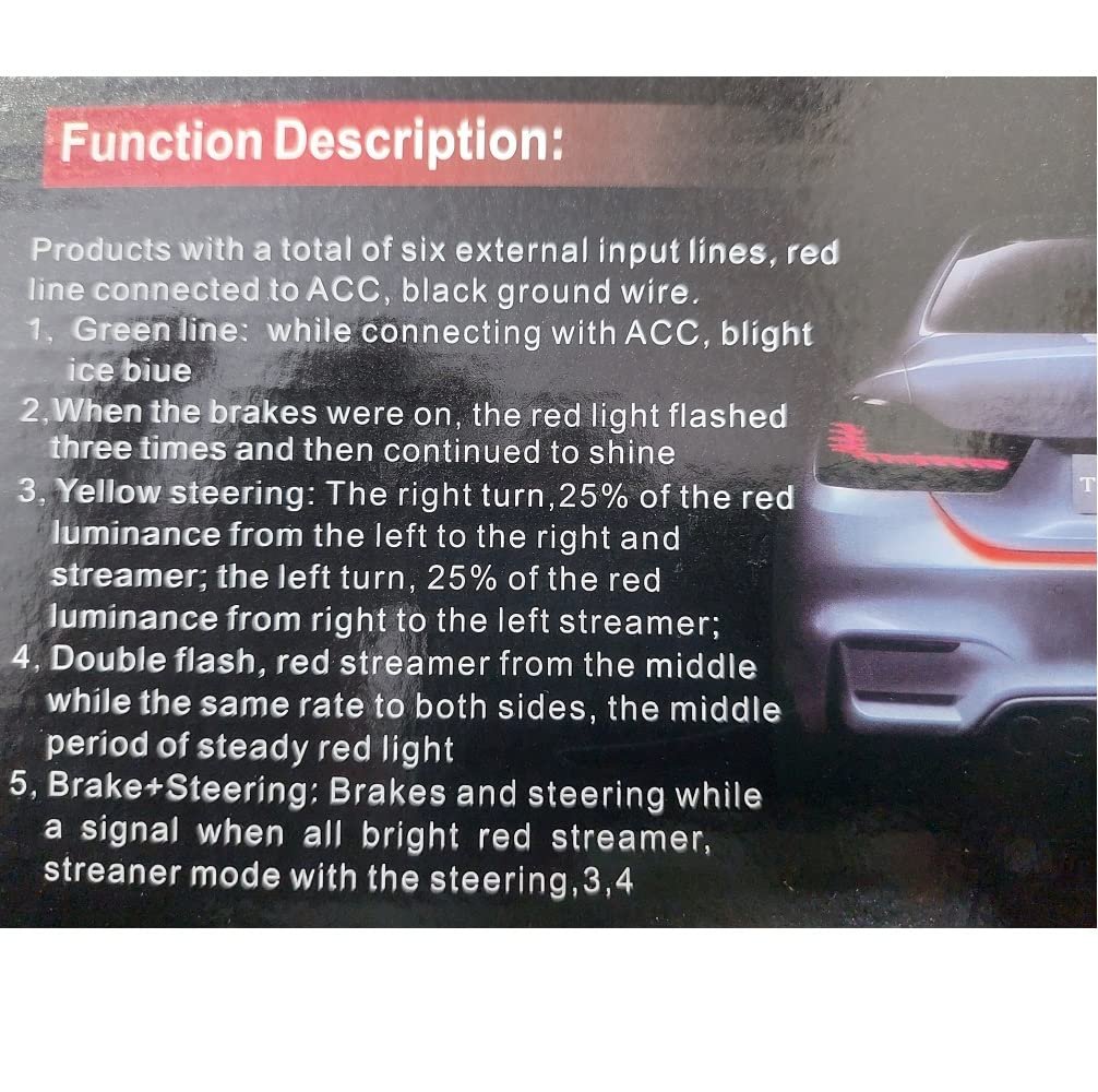 Stylish LED Trunk/Dicky/Diggi/Boot/Tail Light Strip with Brake Turn Signal Suitable for All Car & SUV - Image 5
