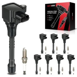 Torchbeam Set of 8 UF677 Ignition Coils Packs and Spark Plugs Fit for Nissan Infiniti 2011 2012 2013 QX56, 2014-2023 QX80, 2010-2023 Armada 5.6L V8 Coils Replacement for UF677 UF650 1406