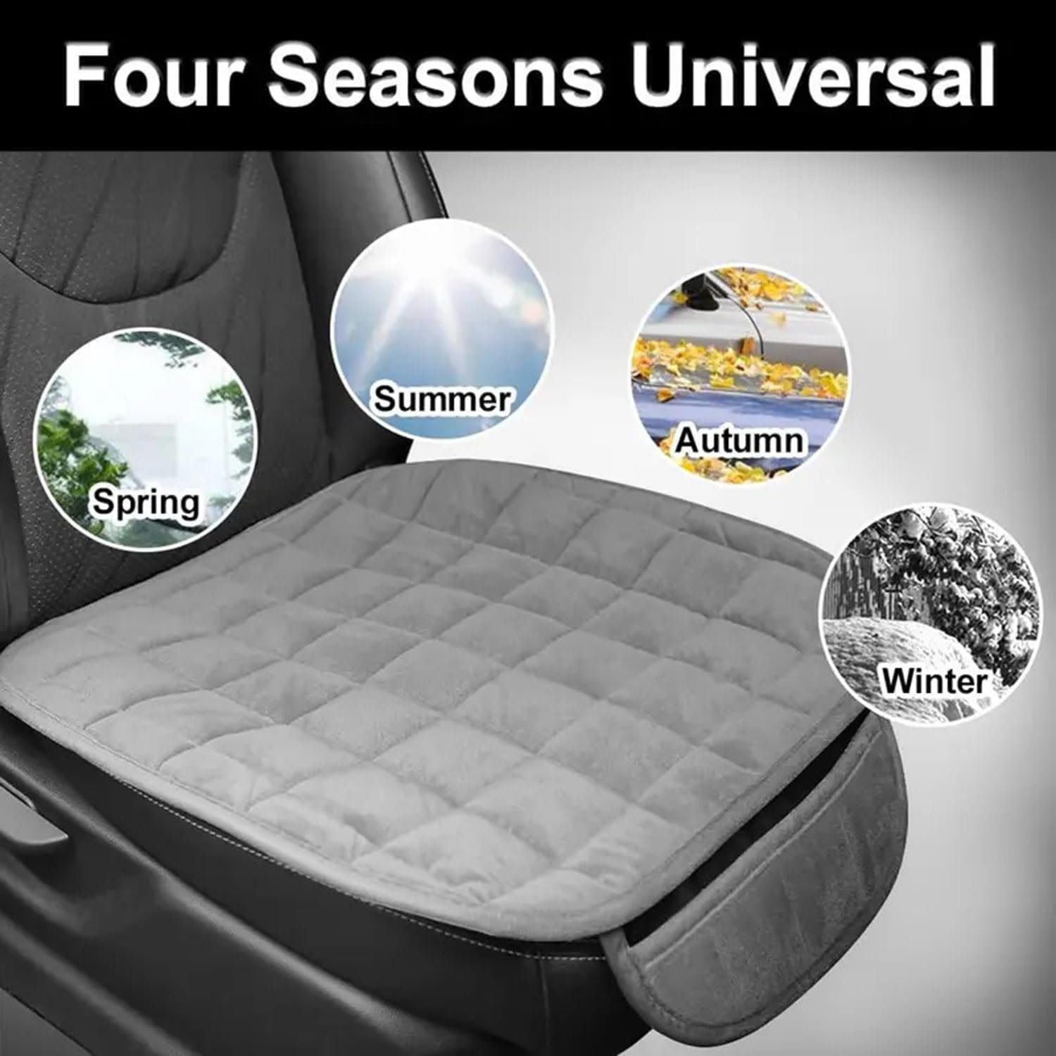 WEXSA Foam Car Seat Cushion Cover, Convertible Back Seat Extender & Travel Bed, Quilted Padded Seat Protector, Universal Fit for Most Cars, Non-Slip Seat Cushion (3Pcs Grey Cover) - Image 7