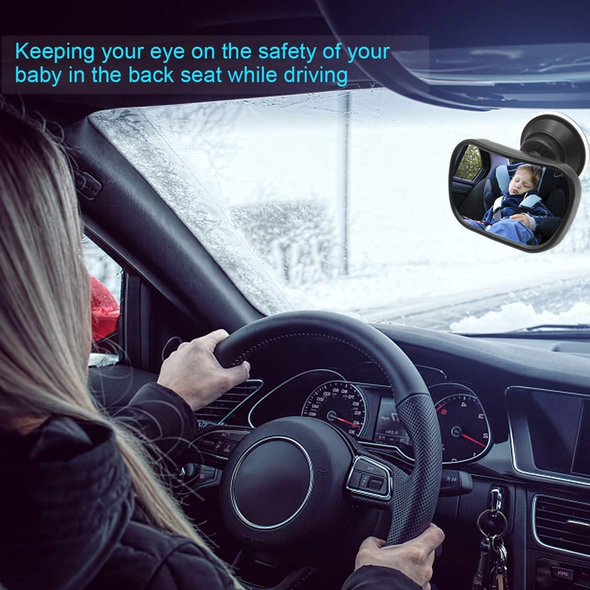 3Pcs Car Rear View Mirror Set, Large Mirror and Car Mirror, Includes Clip and Suction Cup Accessories for Installation, Useful for Monitoring Cargo Area and Rear Seat Passengers - Image 4