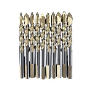 Jon Bhandari Tools Ceramic Drill Bit Set Tungsten Carbide for Tile, Glass, Concrete, Brick, Wood & Plastic (10pc 10mm)