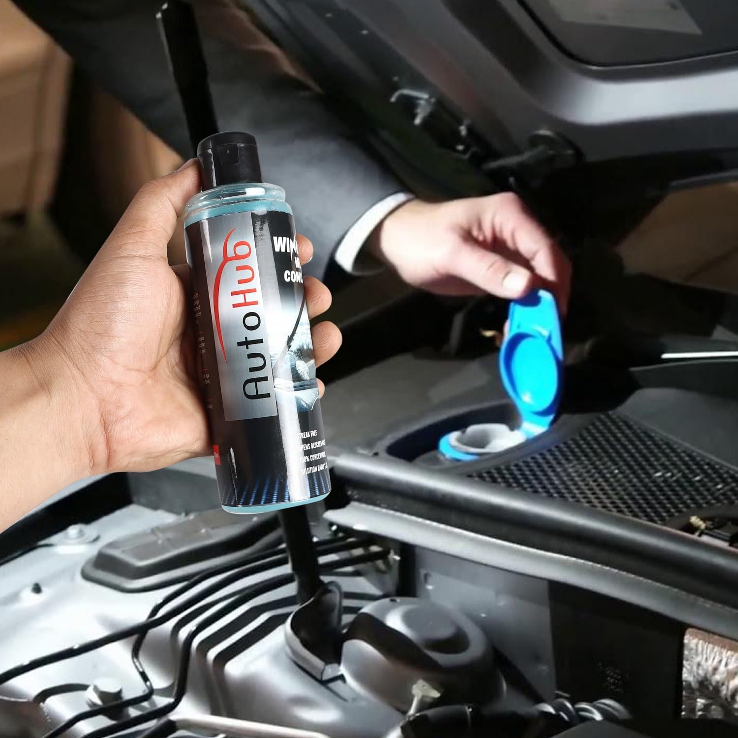 Auto Hub Windshield Washer Fluid for Car, Car Windshield Cleaner Liquid In Concentrate Form (20 ML Enough For 1L Tank) - Instant & Streak Free Car Glass Cleaning from Our Car Wiper Liquid - Image 2