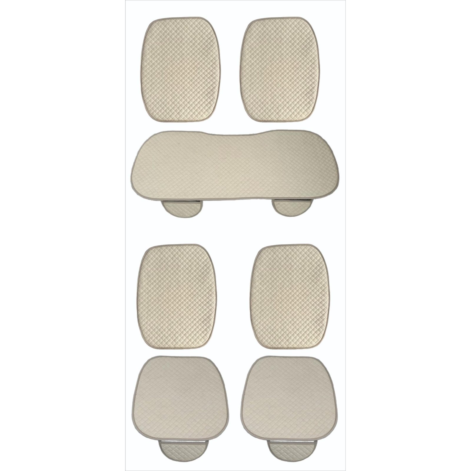 AURAFRESH Car Seat Protector Cushions Cover, Airbag friendaly. (BAIGE, 7PC Front & Rear SEAT Full Set) - Image 2