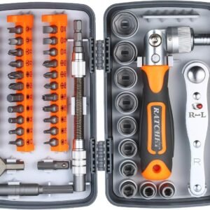Novo 2025 38pc Precision Ratchet Screwdriver Bit Set Magnetic Screwdrivers Kit Electronics Repair Tool Kit with Flexible Shaft Extension Rod for Phone Laptop (NO-2880A), Multicolor
