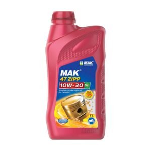 MAK Lubricants 4T Zipp API SL 10W-30 Engine Oil for Bikes (1 L)