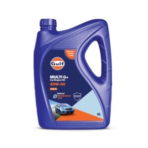 Gulf MULTI G+ 20W50 API SL/CF | Anti-wear technology | Petrol, Diesel Passenger Cars | 4 Wheeler High Performance Engine Oil [3 L] - Pack of 1
