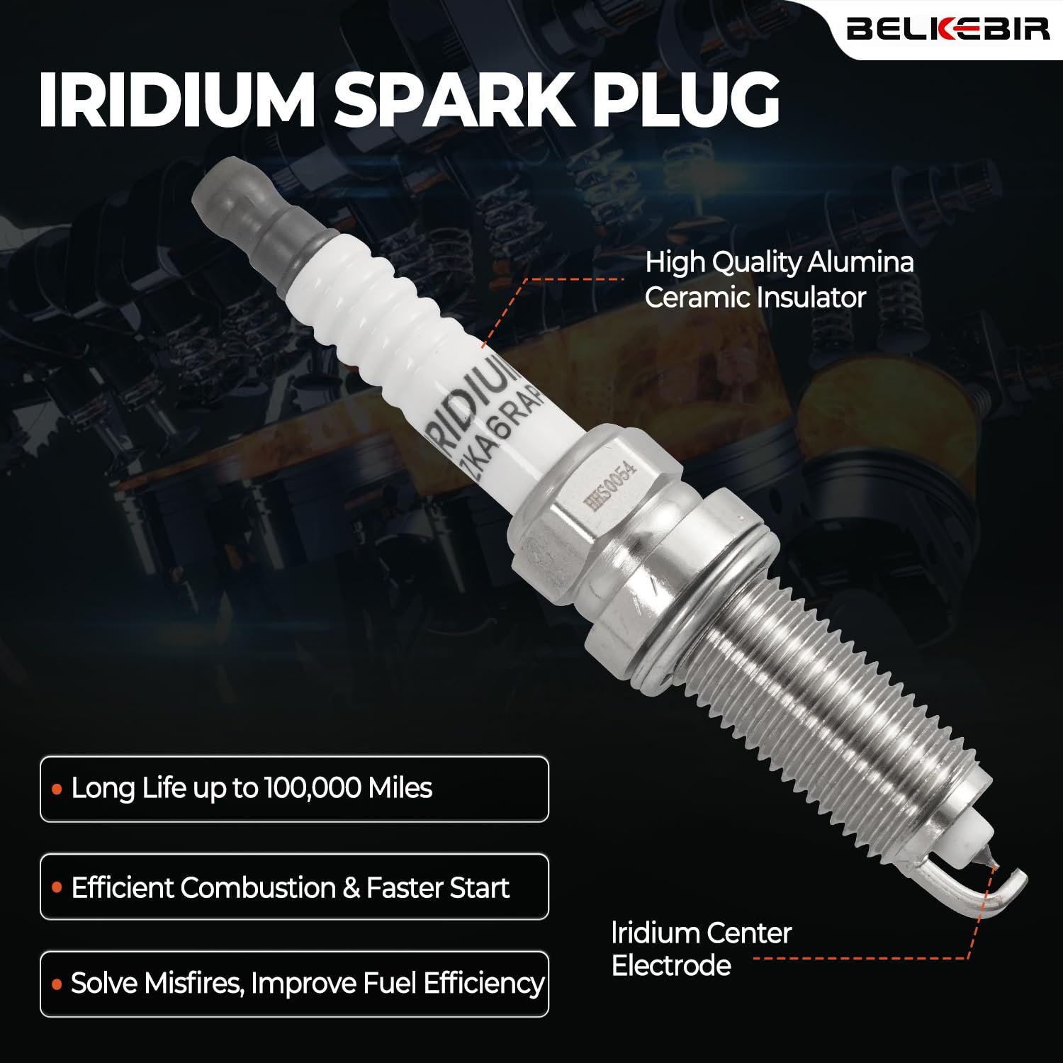 Set of 4 Ignition Coil Pack & Iridium Spark Plugs Compatible with 2005-2019 Nissan Altima Cube Rogue Sentra NP300 Versa NV200 Infiniti FX50 M56 Q70 QX60 QX70 1.6L 1.8L 2.0L 2.5L L4 Replace UF549 C1696 - Image 5