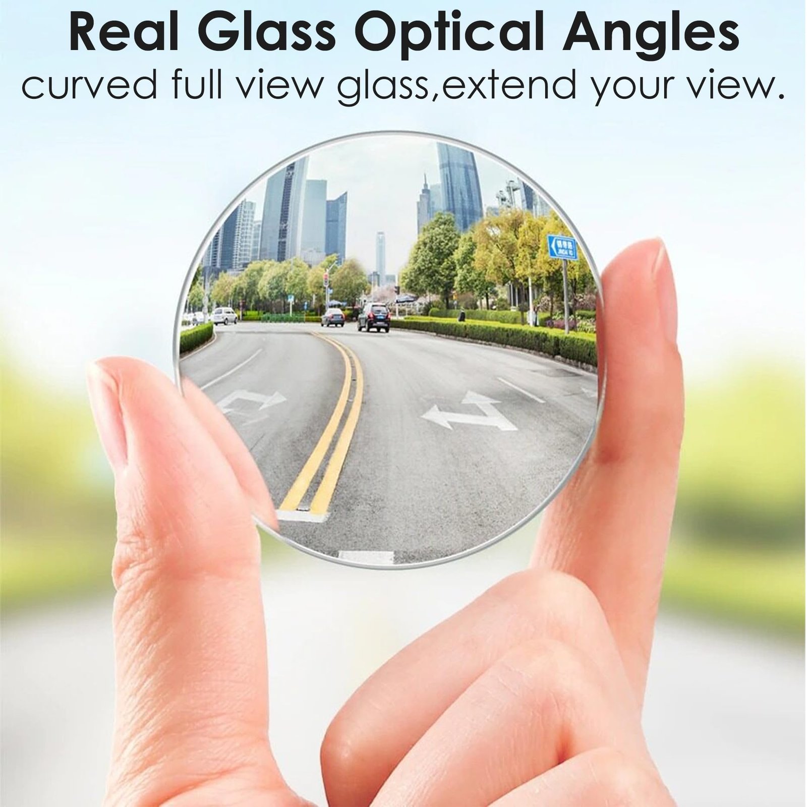 OTO2EYE Car Glass Mirror Blind Spot, 360° Mirror, Rear View Convex Mirror, Parking Mirror For Car Mirror Accessories Frameless Suitable All Cars and Bikes (Round 2-Pcs) - Image 2