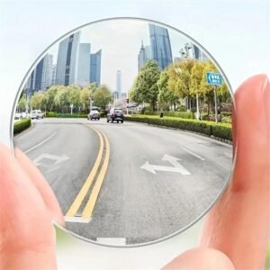 CarFrill Blind Spot Mirror | 2 Inch Round HD Glass Convex Rear View Mirror | Frameless 360° Adjustable Stick-On Mini Mirror for Car Side Mirrors (CAR_98_02)