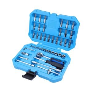 Taparia SA46 Socket Set, 1/4 Inch Drive, 46 Pieces | Chrome Vanadium Steel Sockets & Bits | Professional Mechanic & Home Tool Kit. Suited for Professionals, Workshops, Industries and DIY.
