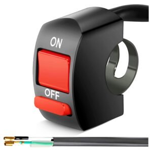 NIKAVI Bike Hazard Light Switch – Universal Double Control ON/OFF Handlebar Switch for Headlight, Fog Light, Indicator, Compatible with Activa, Vespa, Scooty, Access, Aprilla, TVS, Yamaha