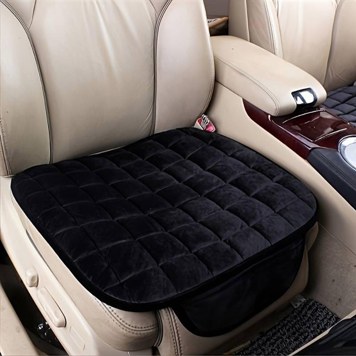 HEEZOX Breathable Car Seat Cover Cushion, Black, 60×50 cm, 1Pc
