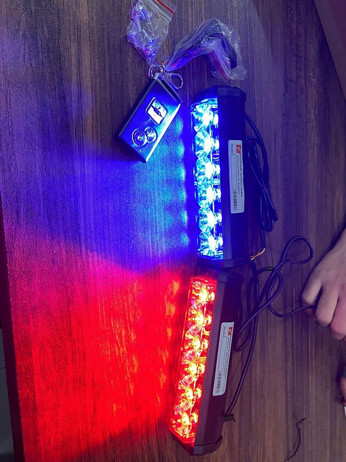 Ride2joy Federal Signal 12v 6 Led car Blinker Light Red/Blue/White(d2) - Only A Quality we have Not 2nd copy - Image 2