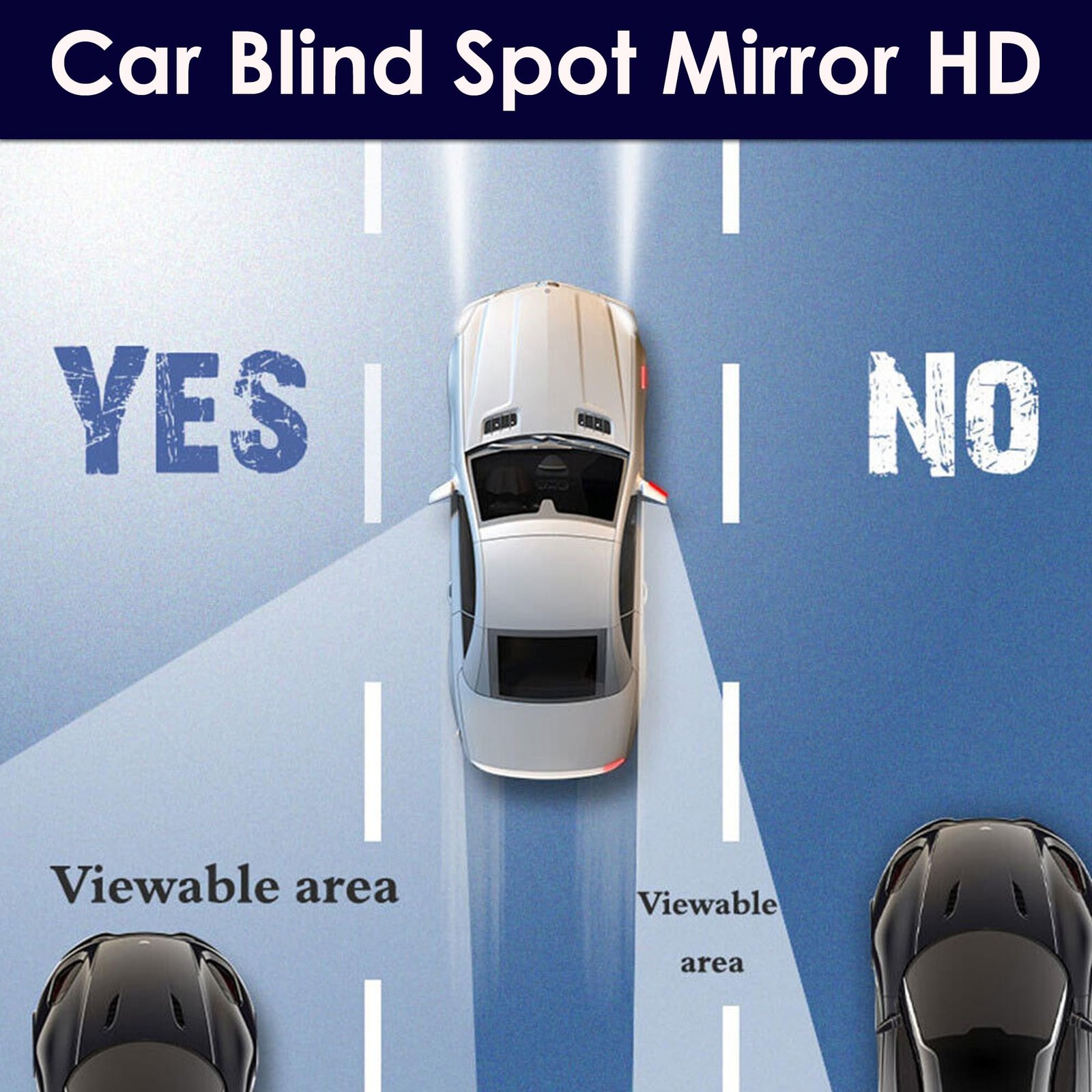 OTO2EYE Car Glass Mirror Blind Spot, 360° Mirror, Rear View Convex Mirror, Parking Mirror For Car Mirror Accessories Frameless Suitable All Cars and Bikes (Round 2-Pcs) - Image 5