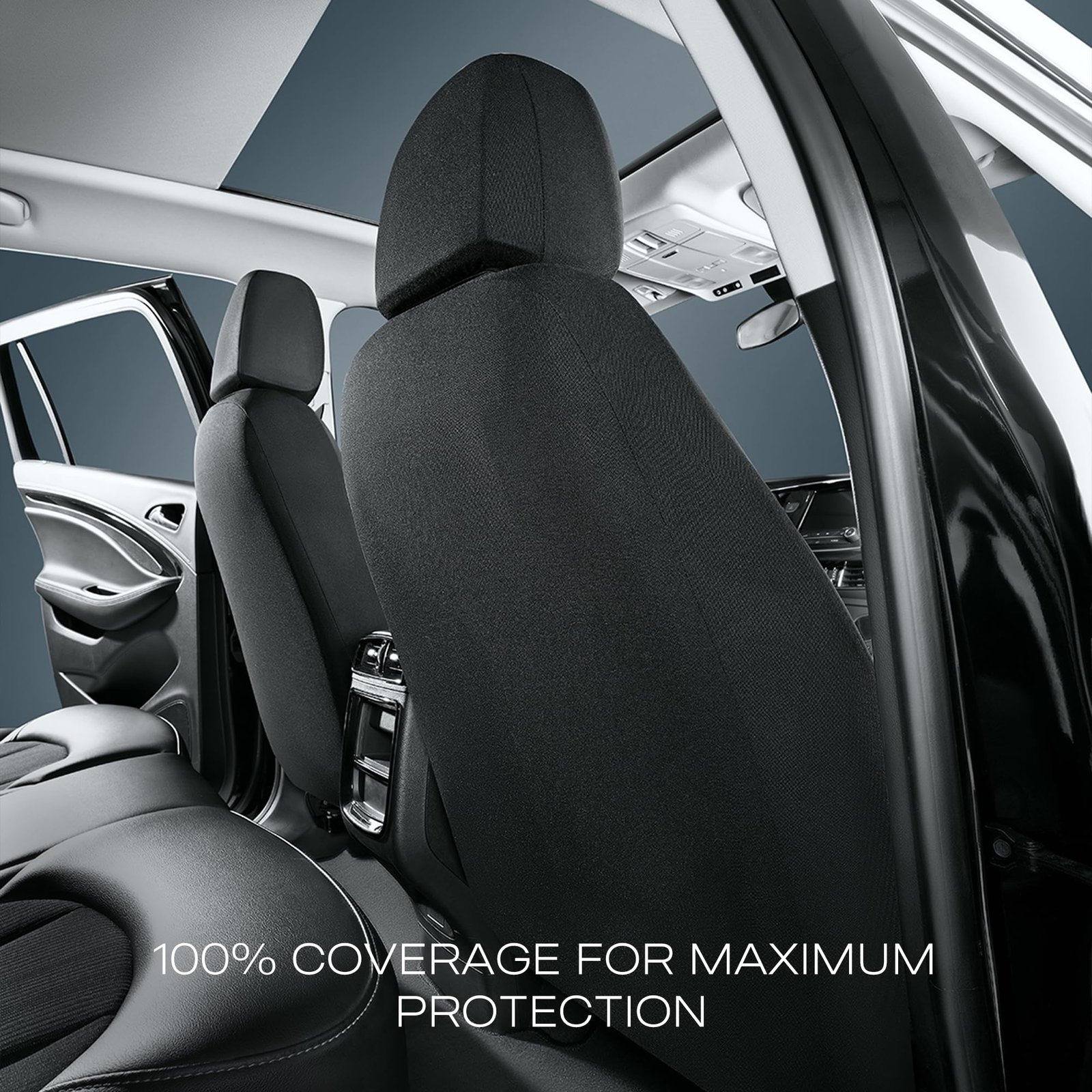 Skechers Work Car Seat Covers,Leather Seat Covers,5-Times Stronger Built in Webbing, Oxford Fabric Car Seat Cover,Airbag Compatible,Automotive Comfort for Most Cars,Trucks,SUVs (Grey,Two Front) - Image 8