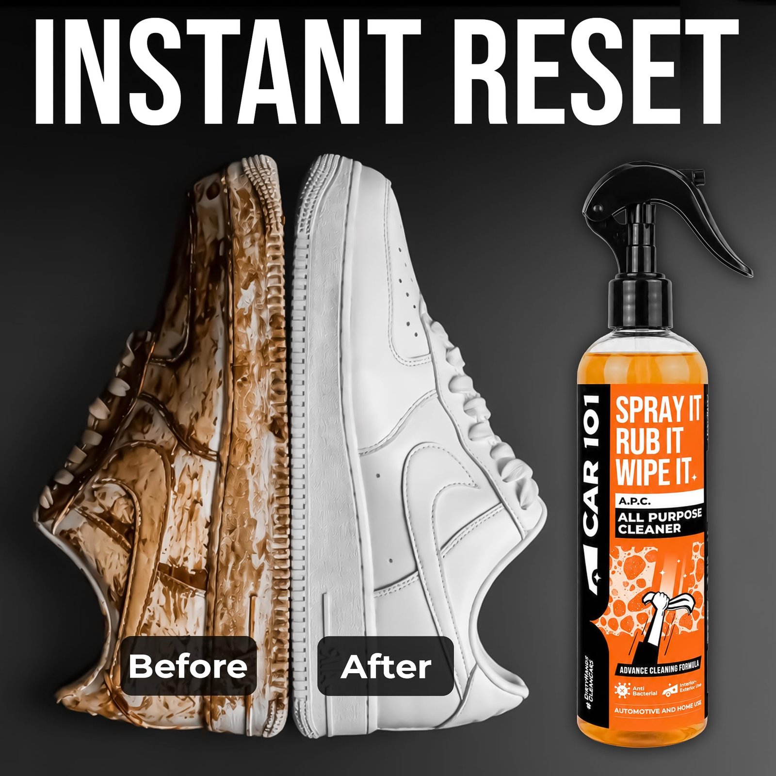 CAR101 All Purpose Cleaner - 300ml | Multi-Surface Deep Cleaning Spray for Car & Home | Deep Clean Interior Dashboard, Seats, Kitchen, Furniture, Shoes & Equipment | Fast Acting Dirt & Stain Remover - Image 5