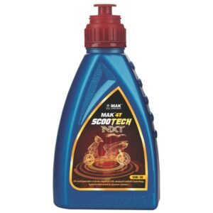 MAK Lubricants 4T Scootech NXT API SL 10W-30, JASO MB Semi-Synthetic Engine Oil for Gearless Scooters (800 ml)