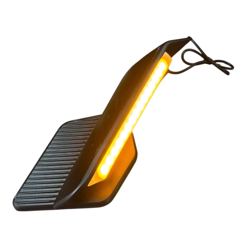 Blade Rotating Rear View Wing Mirrors with LED Light for Street Bikes Set of 2 (Black) - Image 2
