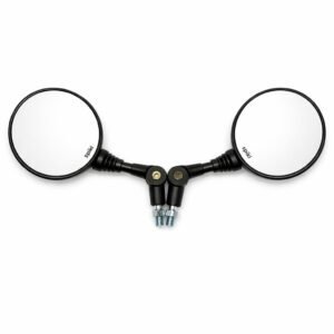 SPIKI CF Touring Mirrors (Pair) | 360 Degree Foldable Rear View Mirrors | Wide View | Universal Fit for Motorcycles M10