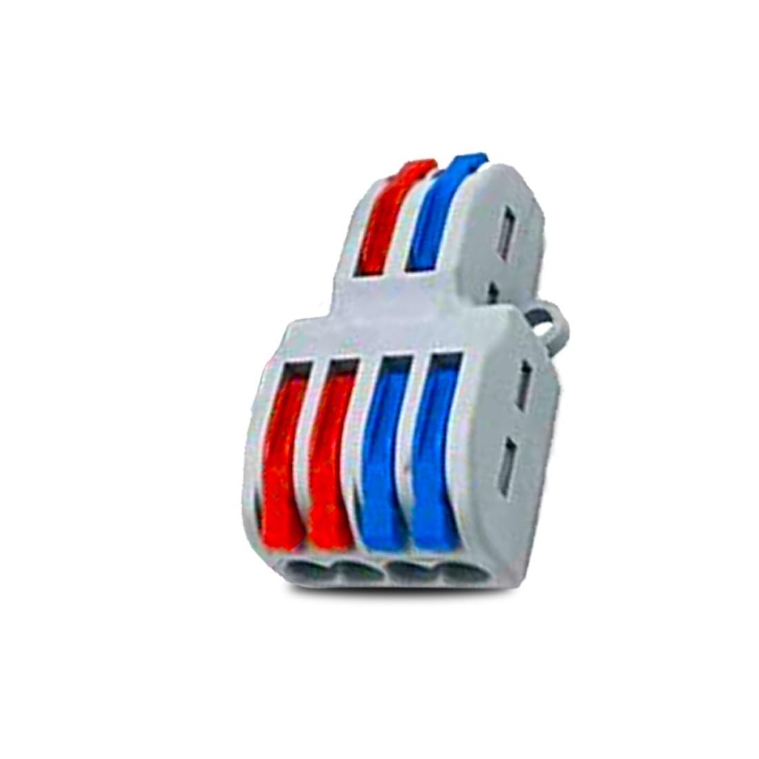 POWER CONNECT 2 IN-4 Out Universal Cable Connector (SET OF 1 Piece), Push-in-Lever Type Splice Conductor Terminal (SET OF 1 Piece)