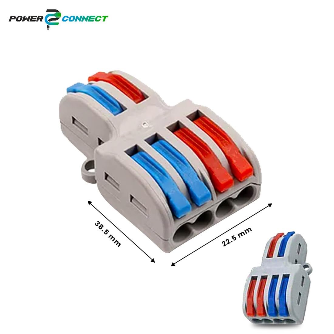 POWER CONNECT 2 IN-4 Out Universal Cable Connector (SET OF 1 Piece), Push-in-Lever Type Splice Conductor Terminal (SET OF 1 Piece) - Image 4