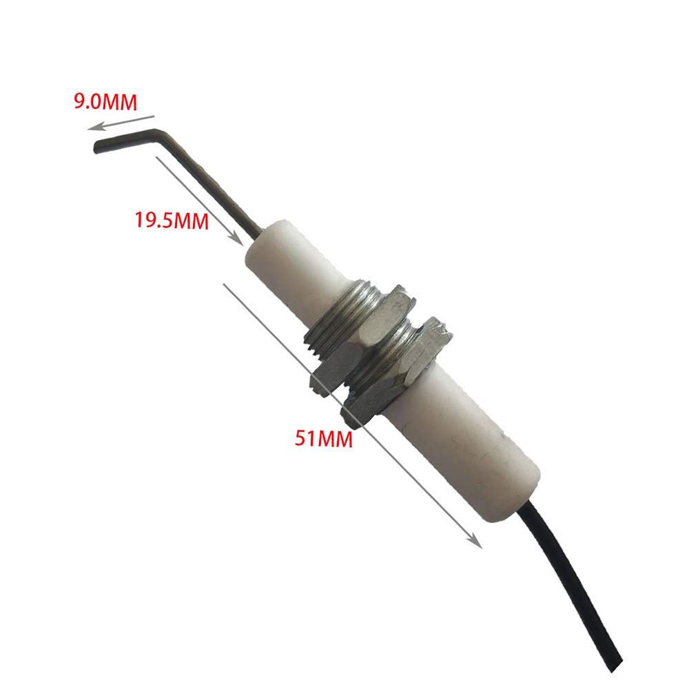 Push Button Piezo Igniter with Threaded Universal Ceramic Electrode Ignition Spark Plug Wire 0.3 Meter Electronic Device Set of 2 - Image 5